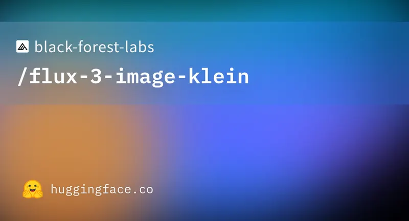 Hugging Face preview card for black-forest-labs/flux-3-image-klein
